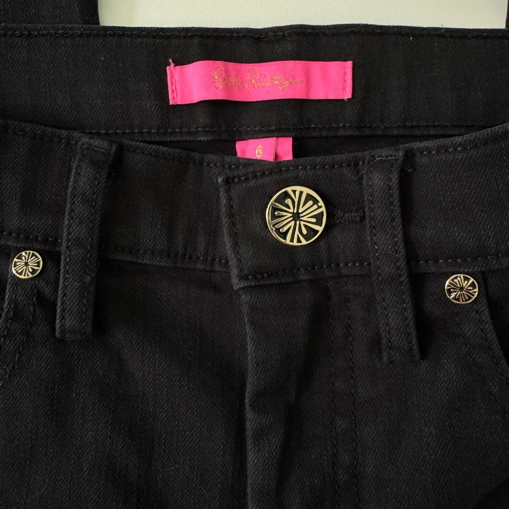 Lilly Pulitzer South Ocean High Rise Jeans in Black Oynx - Picture 2 of 9